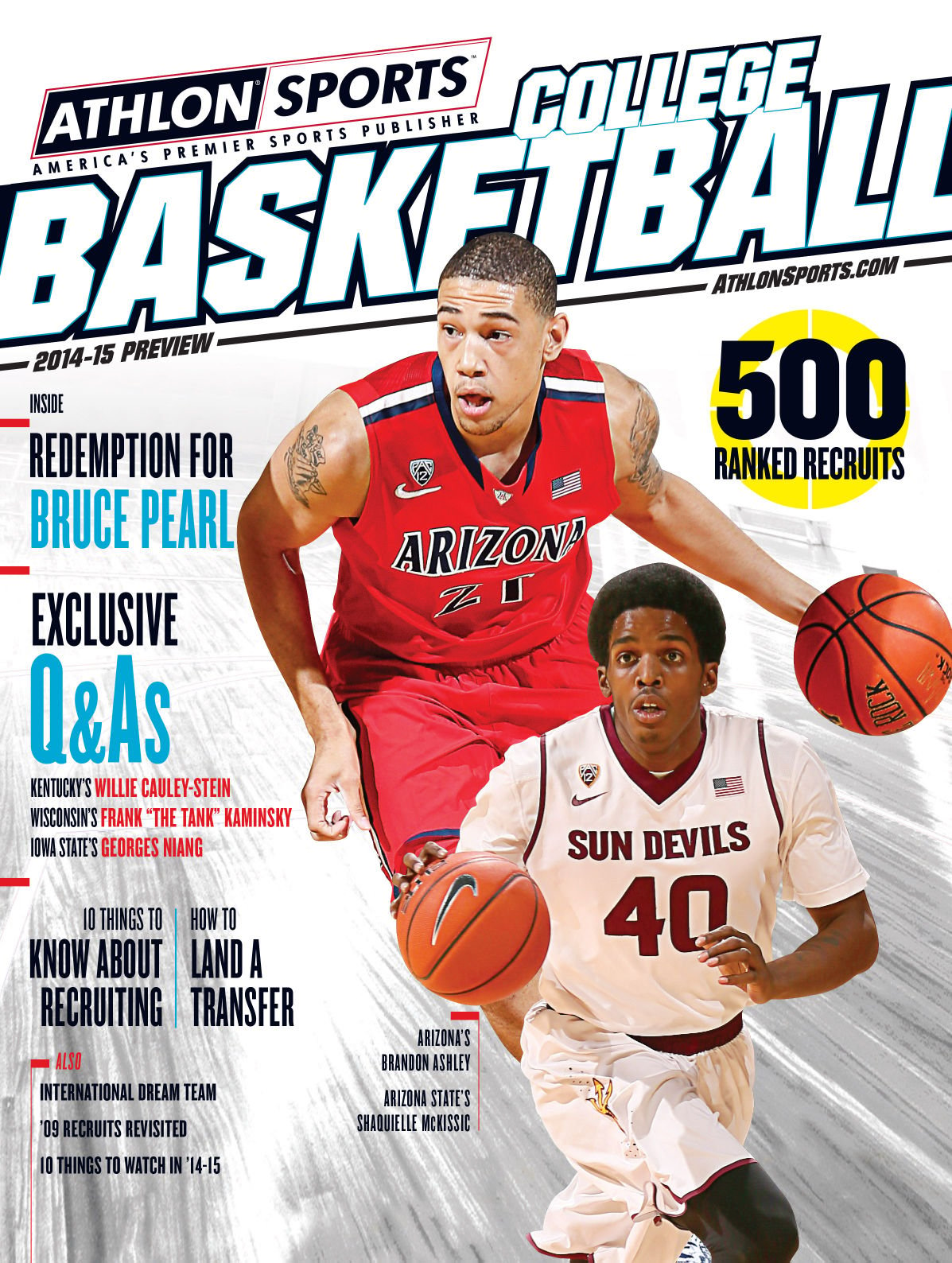 Athlon Sports ranks Wildcats No. 3 Bruce Pascoe UA basketball