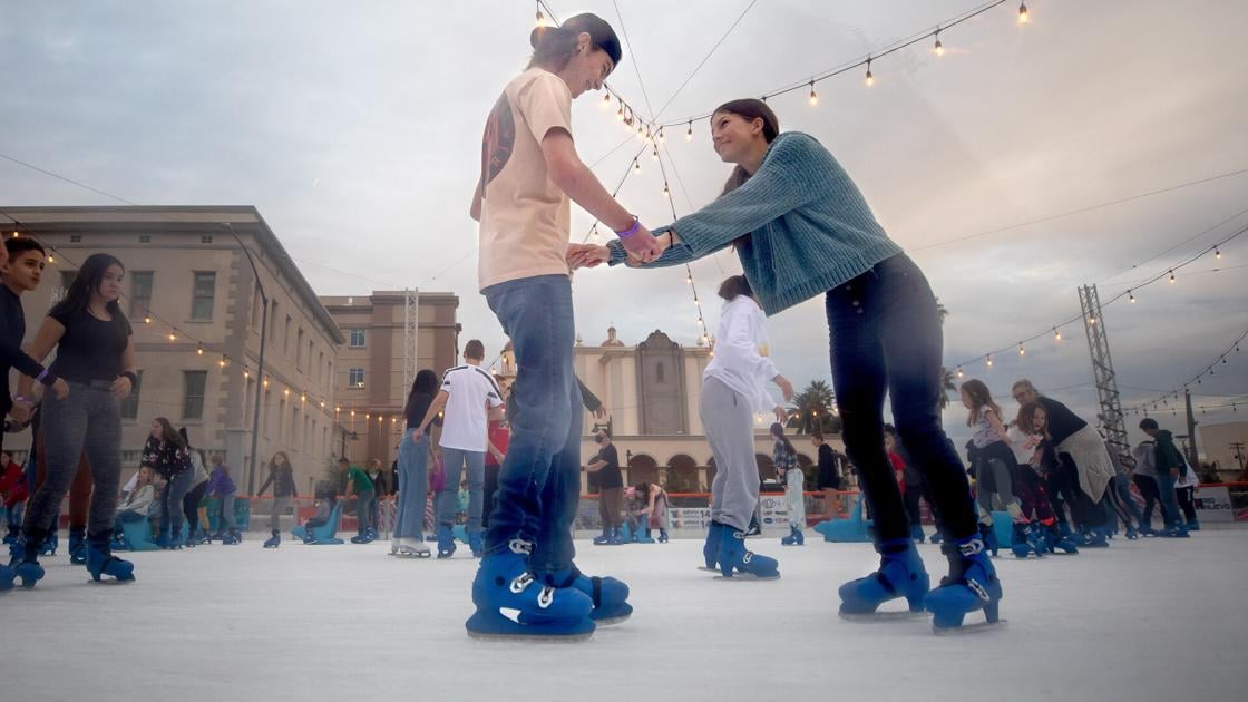 A pop-up ice skating rink in downtown Tucson is OPEN THIS WEEKEND ⛸