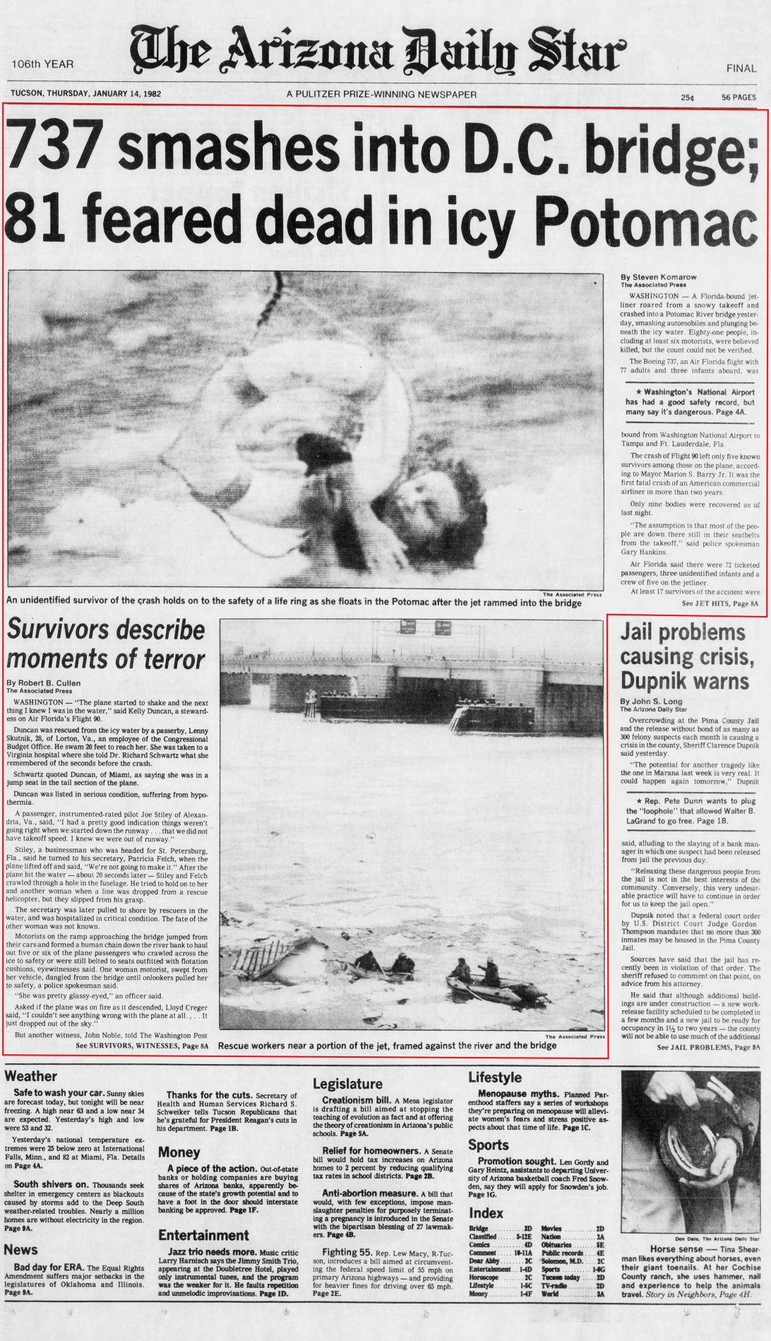Jan. 14, 1982: Jetliner crashes into Potomac River