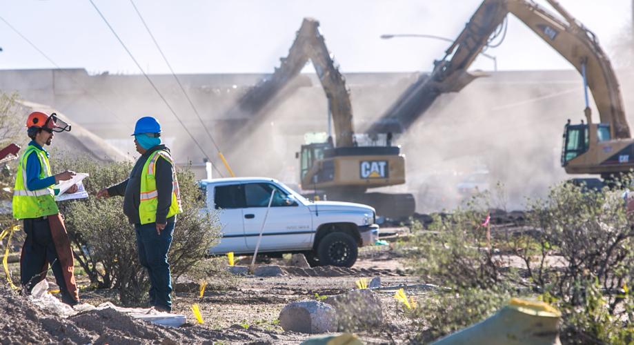 Demolition of I-10 bridge