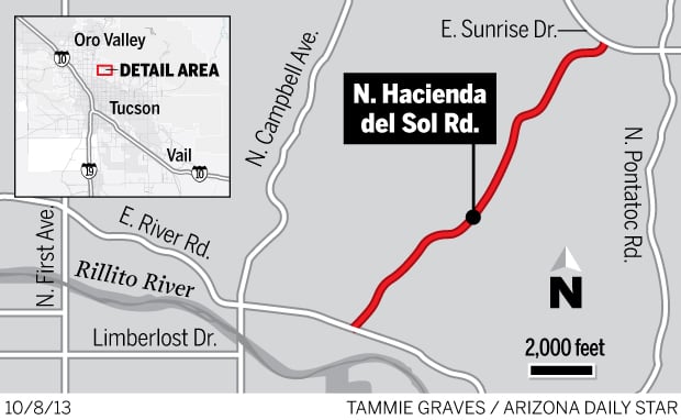 Hacienda del Sol locater map