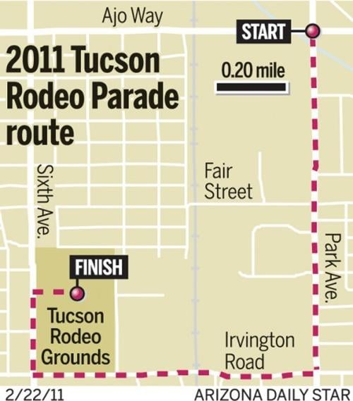 Rodeo parade route