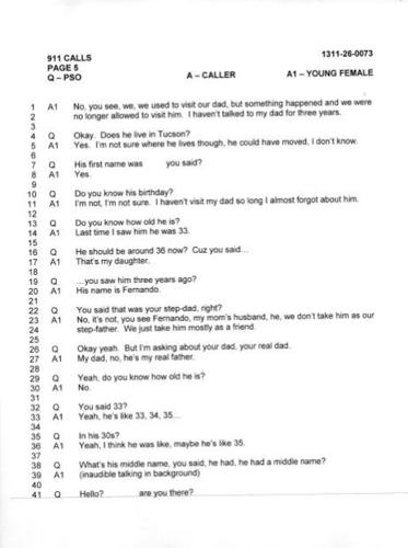 Captive girl asked for grandmother, ‘real’ father, 911 transcript reveals