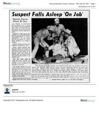 PDF: Suspect Falls Asleep 'On Job'