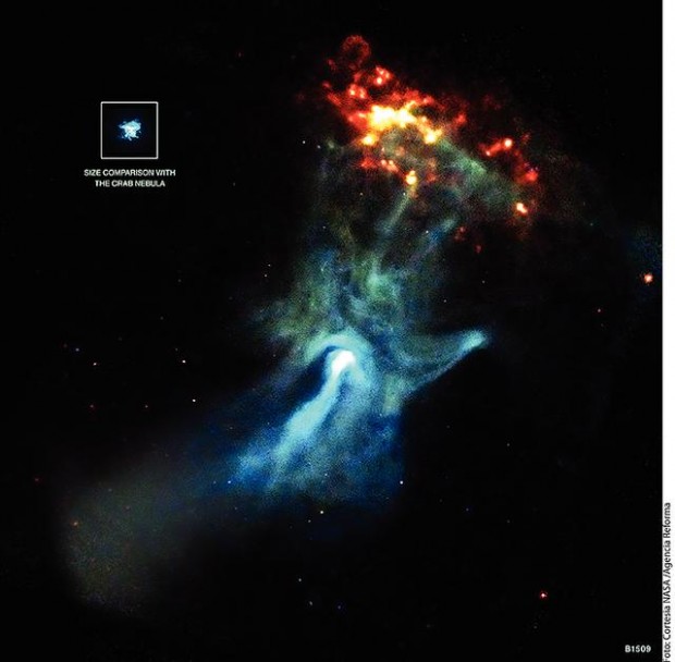Descubren Pulsar en forma de 'mano'  