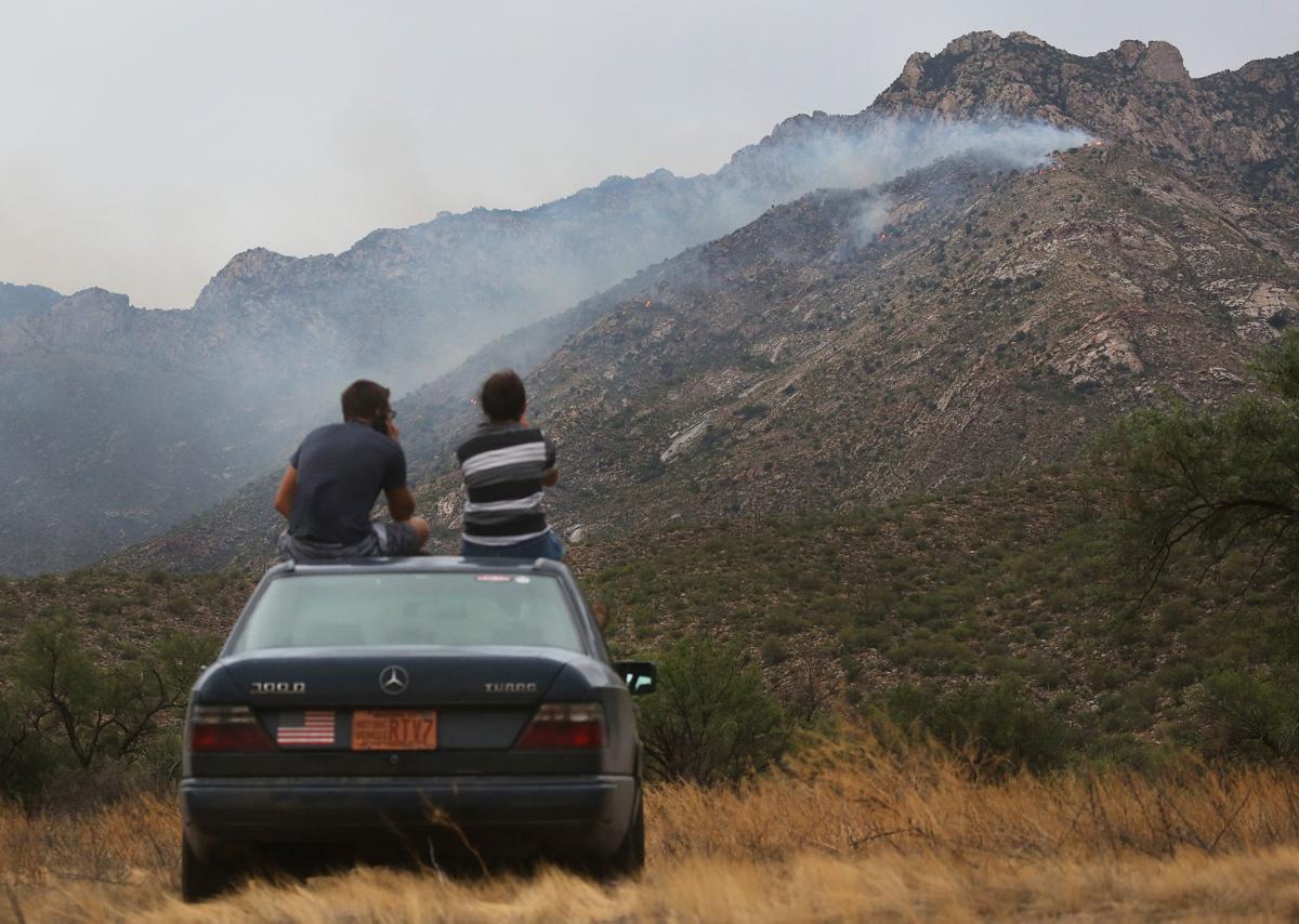 Lightningsparked fire burning in Catalina Mountains Wildfire