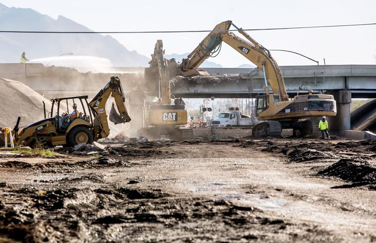 Demolition of I-10 bridge