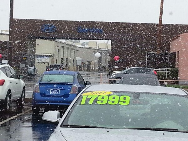 Snowfall around Tucson