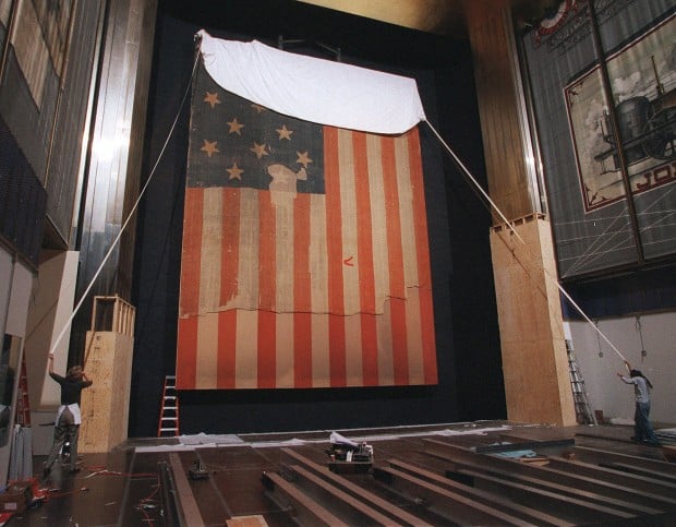 The flag that was flown over Fort McHenry in 1814