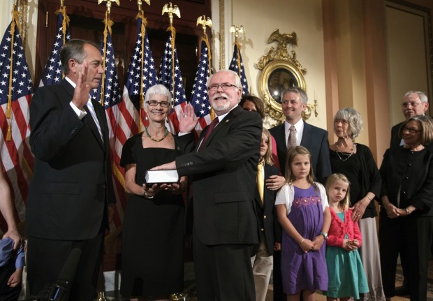 Barber sworn in, ready to finish Giffords' term    