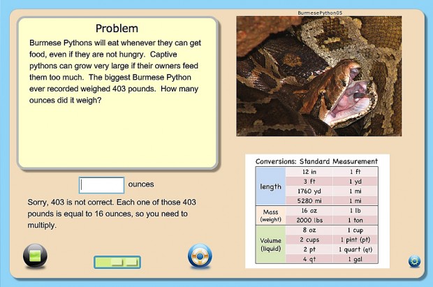 Pythons help 6th-graders learn math   