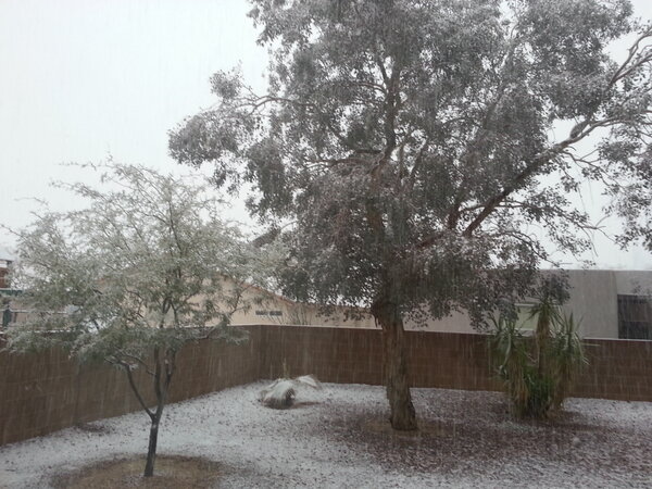 Snowfall around Tucson