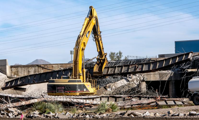 Demolition of I-10 bridge