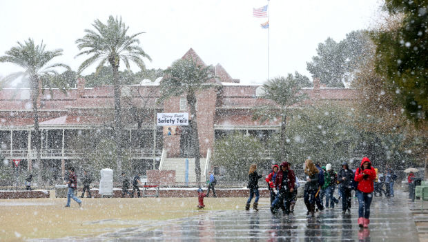 Snowfall around Tucson
