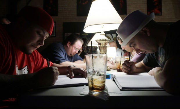 Artists hit the pub for a draft and a draw   