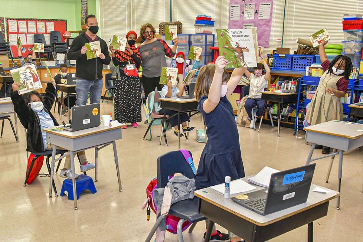 Wright Elementary book give-away