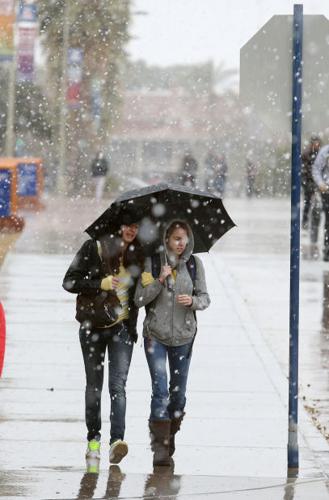 Snowfall around Tucson