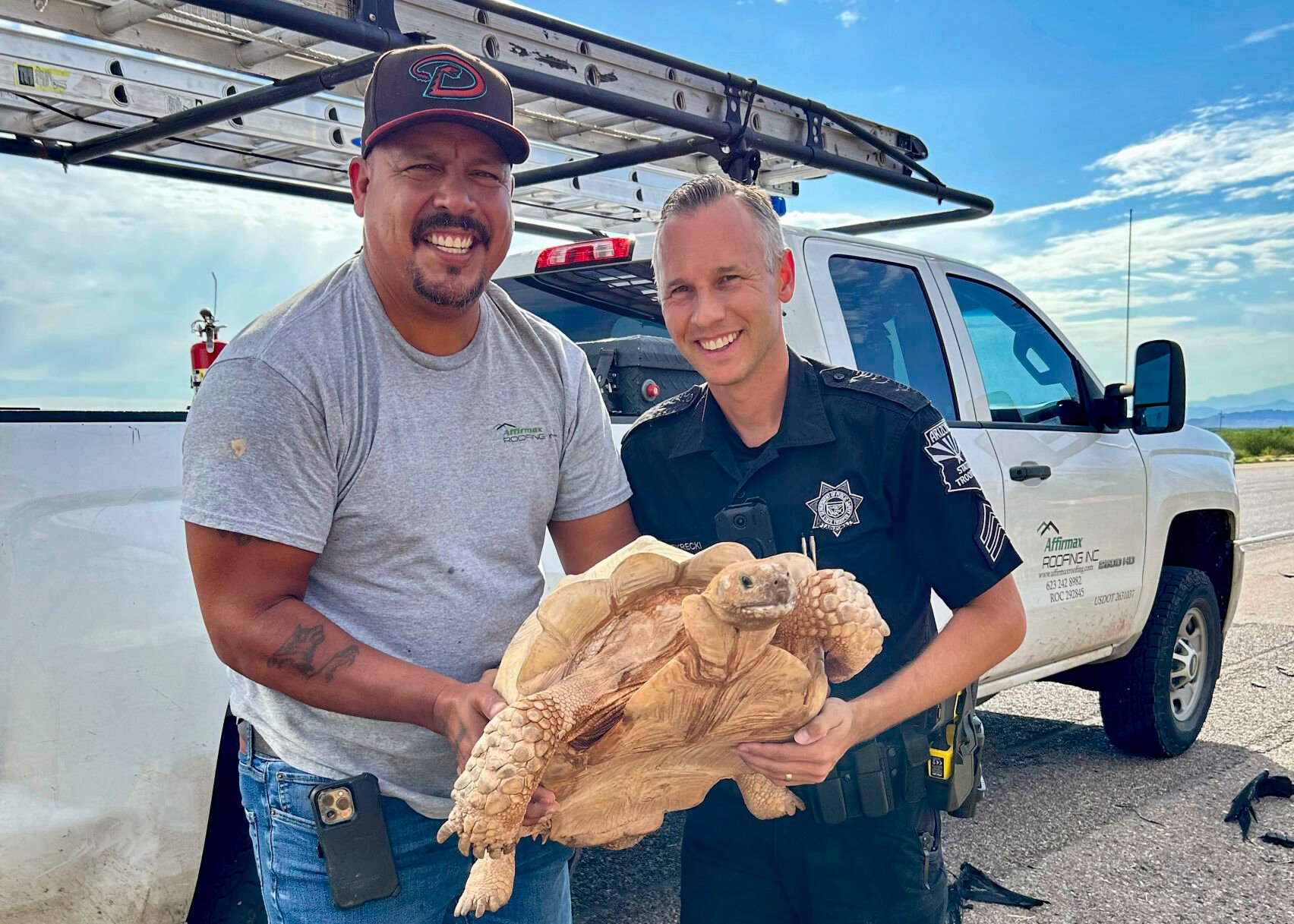 Tortoise on the lam from an ostrich ranch nabbed on interstate north of ֱ