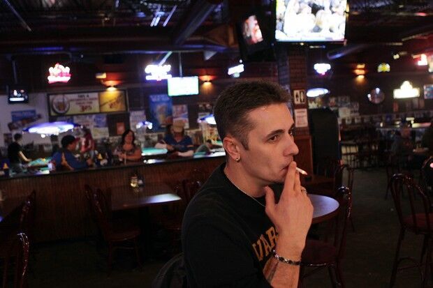 Smoking at Hot Shots in Fenton