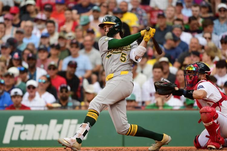 BASEBALL-MLB-BOS-ATH/