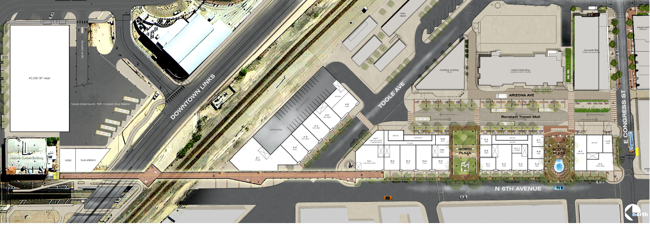 Ronstadt Transit Center, aerial view