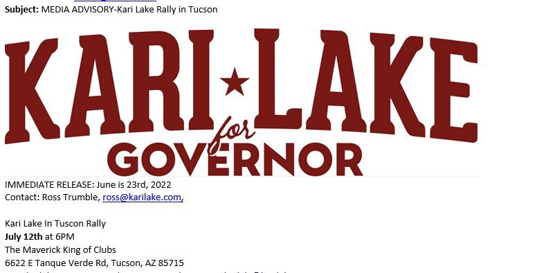 Kari Lake event in 'Tuscon'