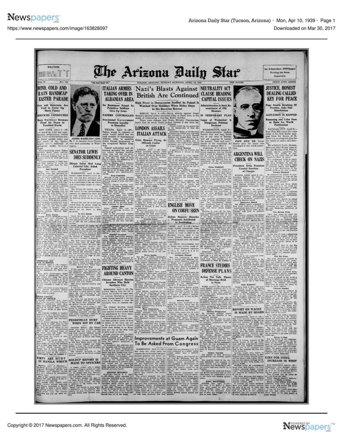 Arizona Daily Star front page April 10, 1939.pdf