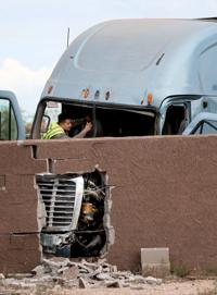 Driver of semi truck taken to hospital following crash near I-10 and Kolb in Tucson