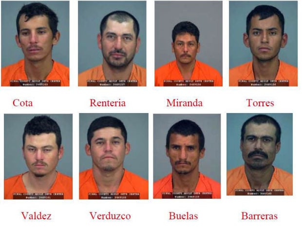 Twelve men suspected of drug smuggling arrested in Pinal County