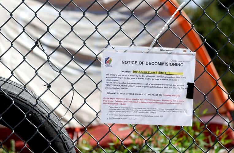 Portion of Tucson's biggest homeless camp gets clear-out notice