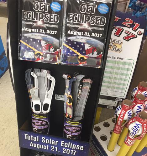 Eclipse glasses display at Ace Hardware