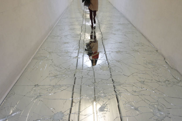 Breaking a mirror