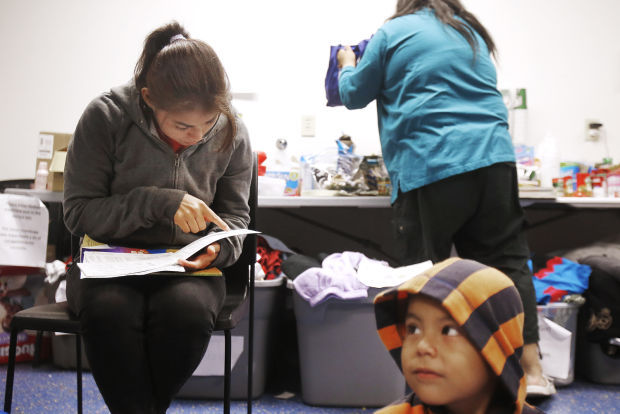 Guatemalan migrants at Greyhound Lines
