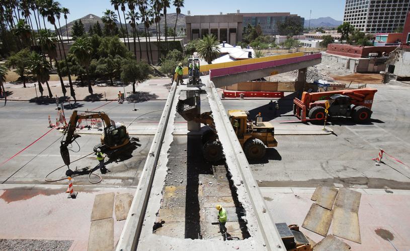 La Placita pedestrian bridge demolition