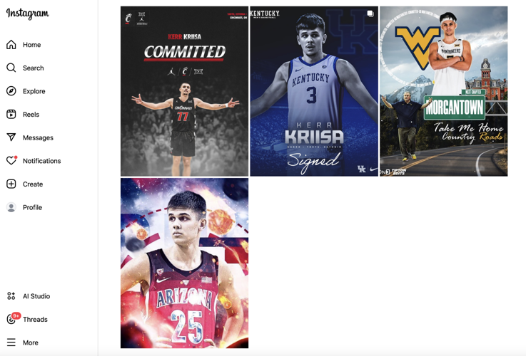 Kerr Kriisa's four college teams