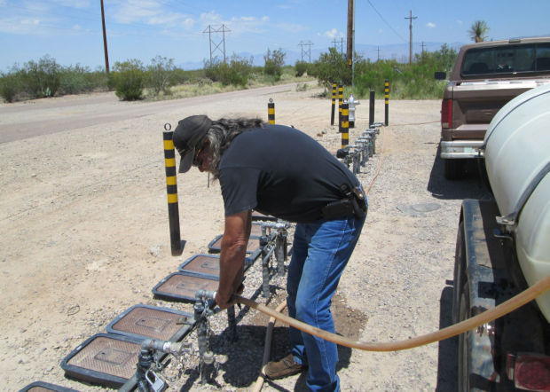 Hauling water