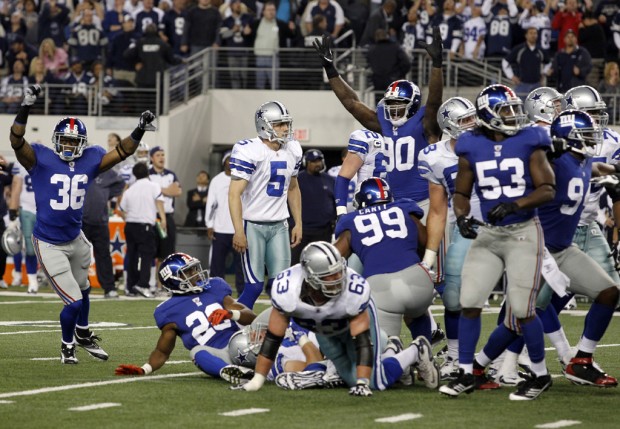 Dallas Cowboys beat NY Giants, 37-34, with game-winning field goal