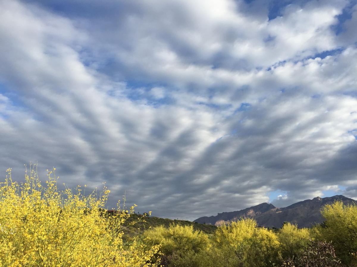 Cloud cover over Tucson, Catalina Mountains