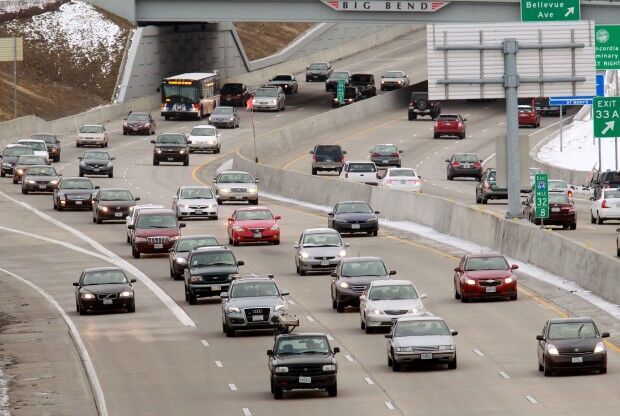 Morning traffic on Highway 40