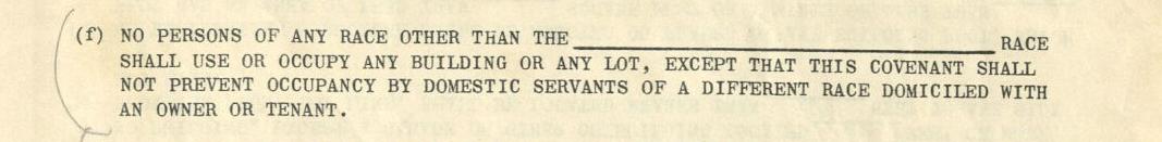 Property Covenants from the 1930's