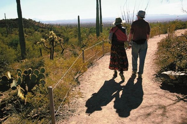 Desert museum visitors bask in warm sunshine, see sights  