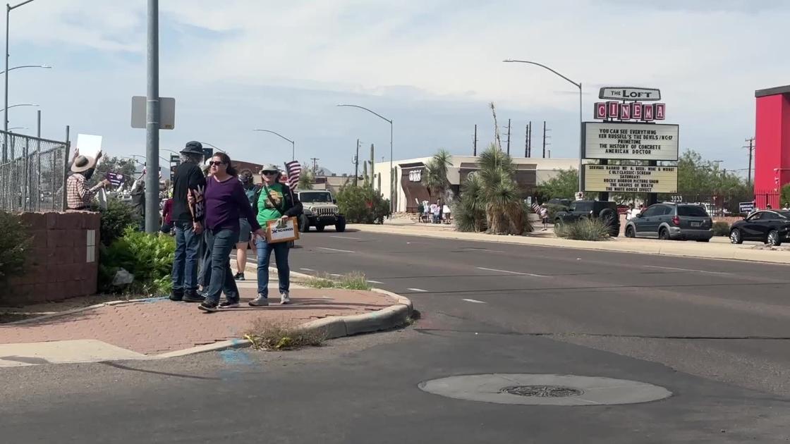 Hundreds of Tucsonans line Speedway Boulevard for 'No Kings' rally on Saturday