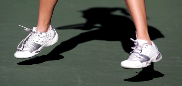 TENNIS PLAYERS HIT THE COURTS   