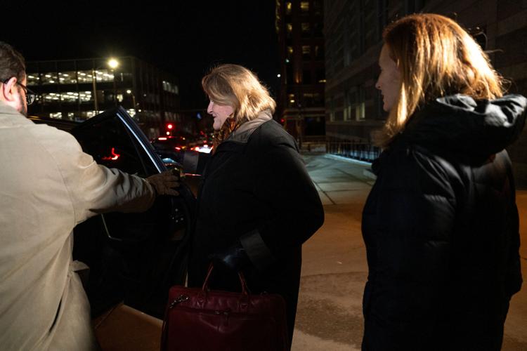 Wisconsin-based Judge Hannah Dugan arrives for her trial's jury selection