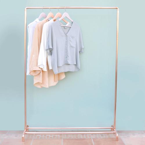 Copper clothing rail