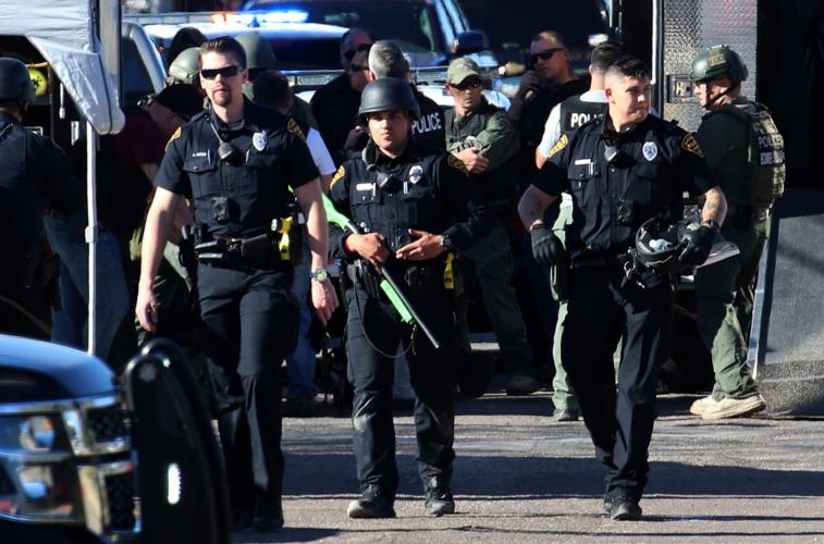 Barricaded person  in midtown