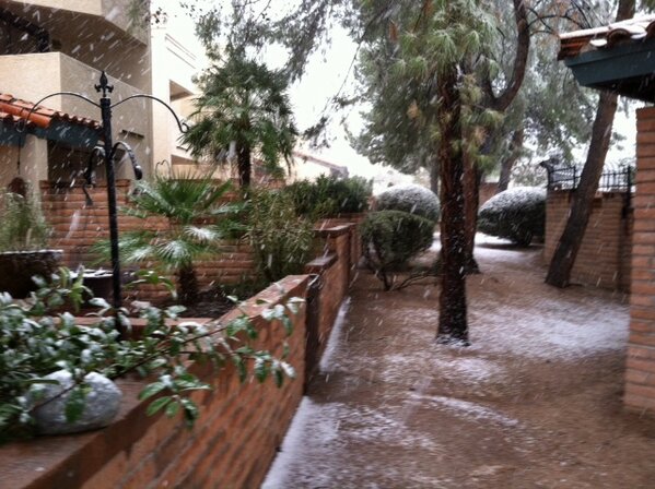 Snowfall around Tucson