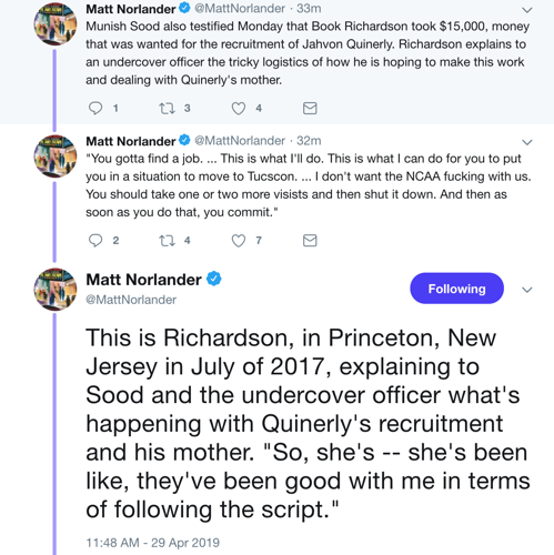 Matt Norlander on Book Richardson and Jahvon Quinerly's mom