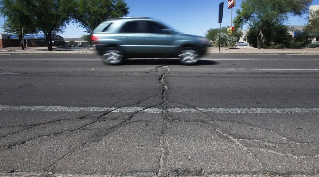 Potholes on East Valencia Road