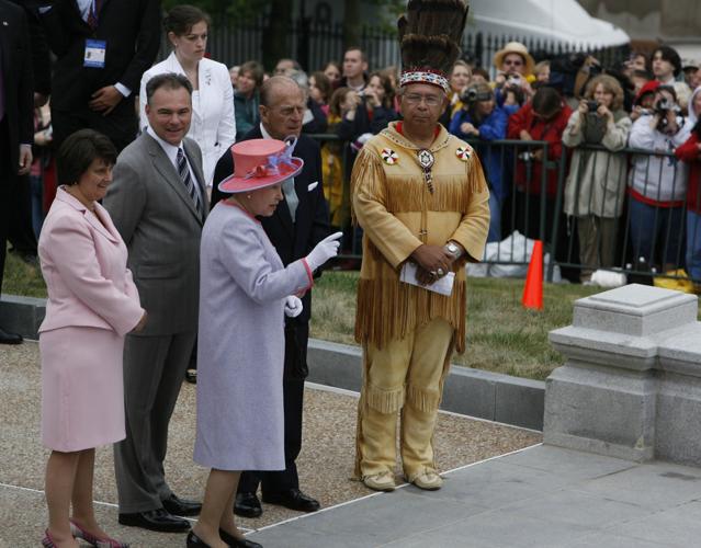 Tim Kaine with Queen Elizabeth II, Prince Philip, and wife Anne Holton, 2007